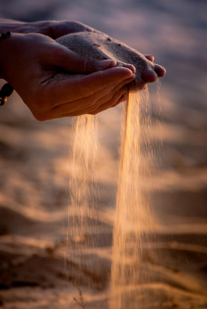 sand, nature, fingers, time, beach, hands